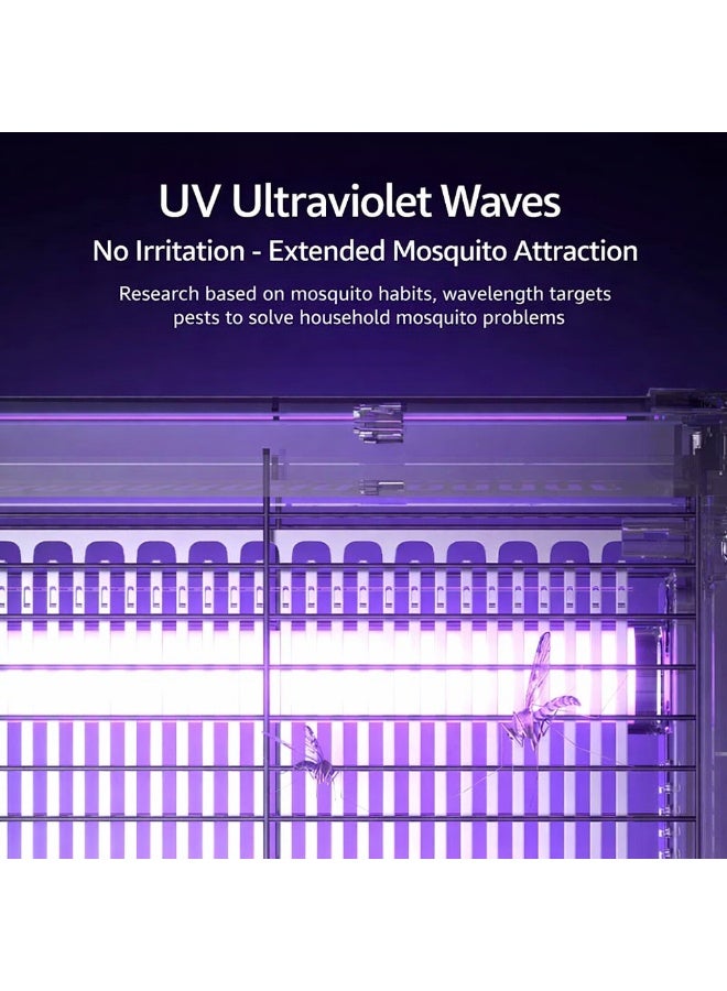 Bluejw 30W LED Bug Zapper - 1500V High-Voltage UV-A Lamp, 120㎡ Coverage, Dual-Layer Safety Net, Indoor/Outdoor Use - Image 3